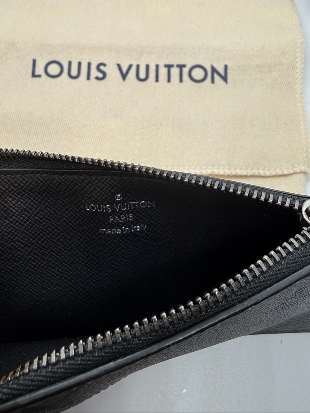 Louis Vuitton Coin Card Holder • Monogram Eclipse Canvas • Like New - Picture 5 of 9
